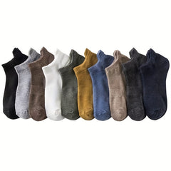 10 Pairs Men's Crew Socks Outdoor Street Sports All Seasons