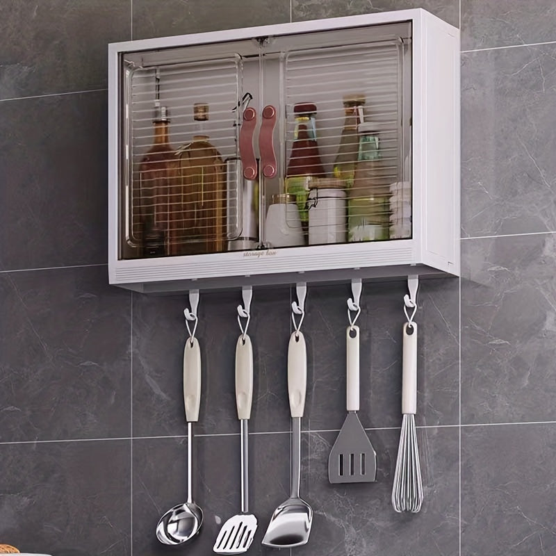 Kitchen Rack Wall mounted Condiment Jar Seasoning Box Holder