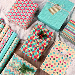 Birthday Wedding Gift Wrap Set - 10 Sheets