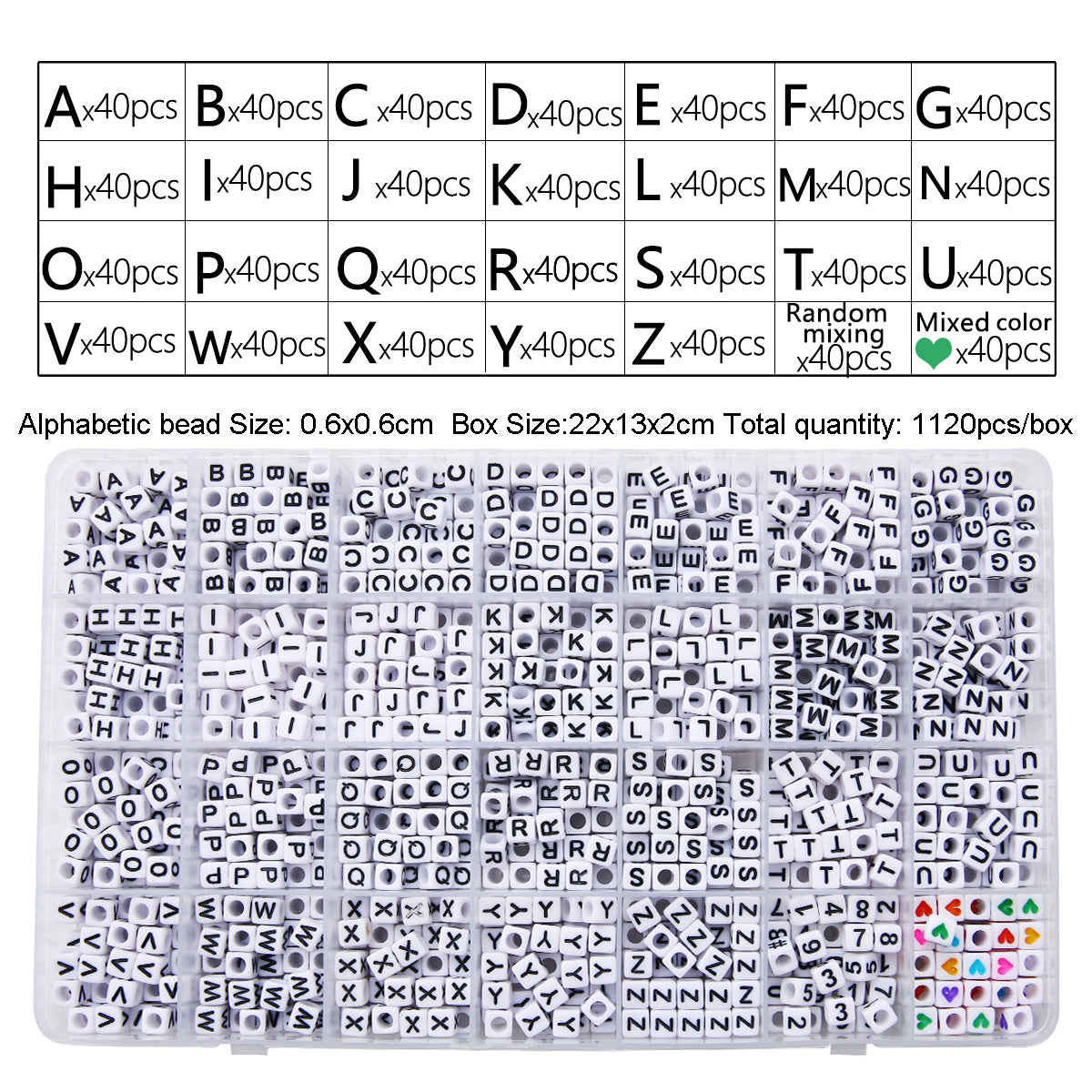 26 Alphabet Beads in a Box Craft Your Own Message