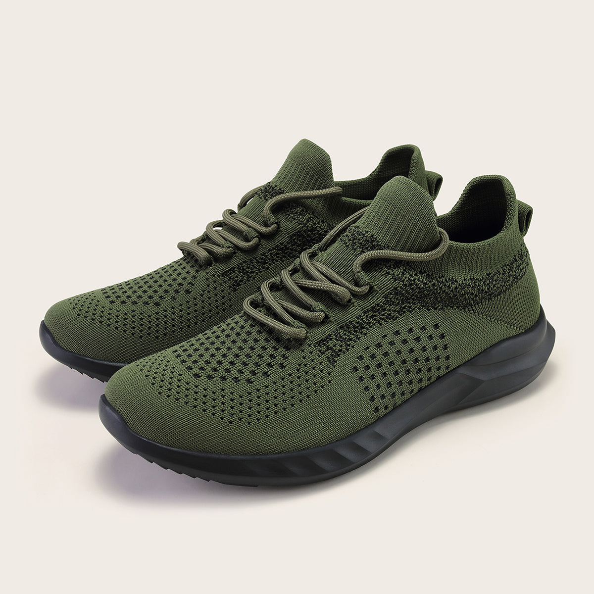 Men's Mesh Running Sneakers Lace-Up Shoes