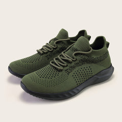 Men's Mesh Running Sneakers Lace-Up Shoes