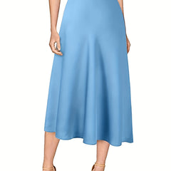 Casual High Waist Midi Skirt Women's Clothing