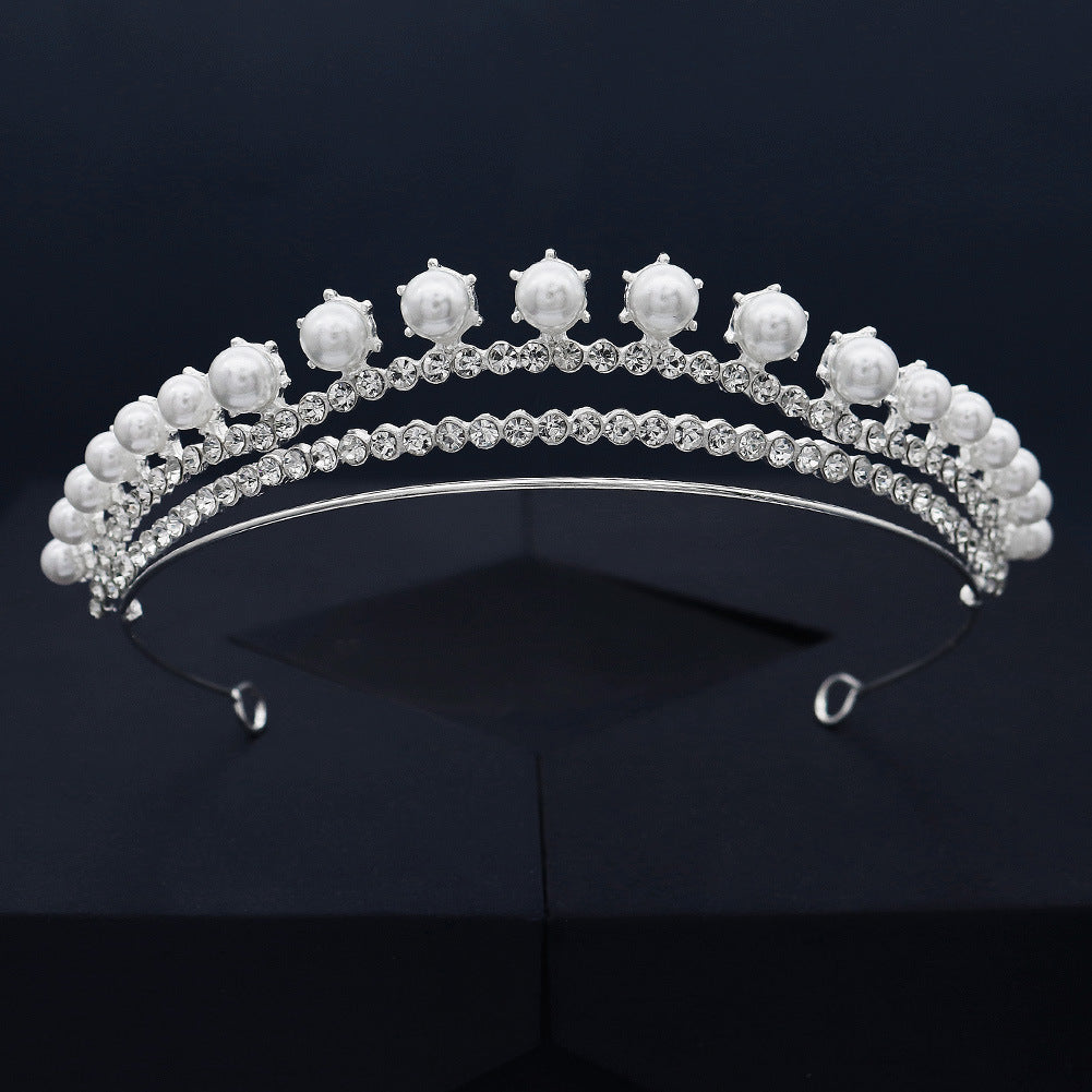 Pearl Headband Rhinestone Head Hoop Bridal Hair Accessories