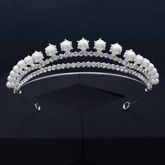 Pearl Headband Rhinestone Head Hoop Bridal Hair Accessories