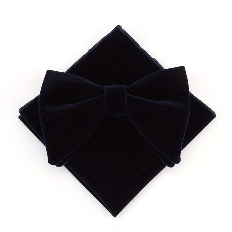 Men's Bow Tie & Pocket Towel Set for Party Holiday Wedding