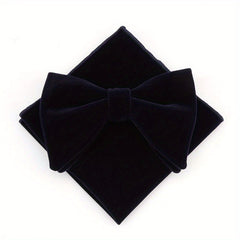 Men's Bow Tie & Pocket Towel Set for Party Holiday Wedding