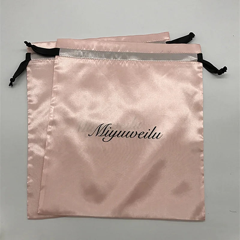 20PCS Satin Hair Pouch Jewelry Cosmetic Silk Drawstring Bag Wedding Gift
