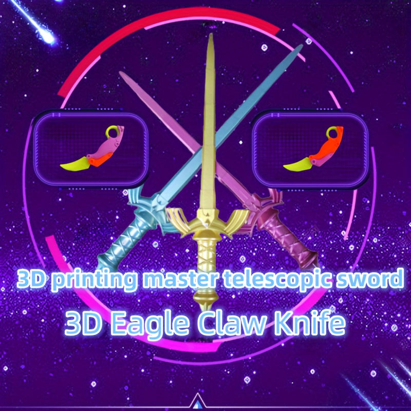 3D Telescopic Sword Eagle Claw Stress Relief Toy
