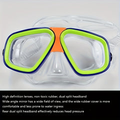 Large Frame Swimming Glasses Snorkel Mask Diving Mask With Breathing Tube