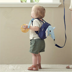 Kids Elephant Backpack with Anti-Loss Wristband Rope for School