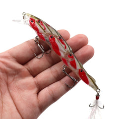 Long Casting Group Fish Lure Slow Sinking Bionic Hard Bait with Feather Hook