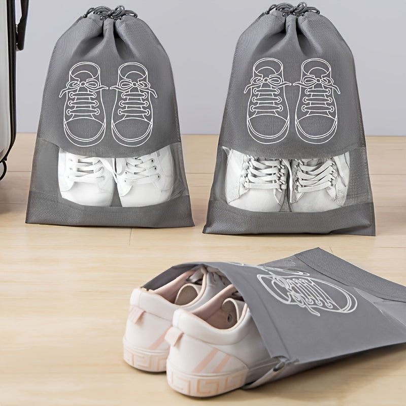 5pcs Portable Drawstring Shoe Storage Bags for Travel