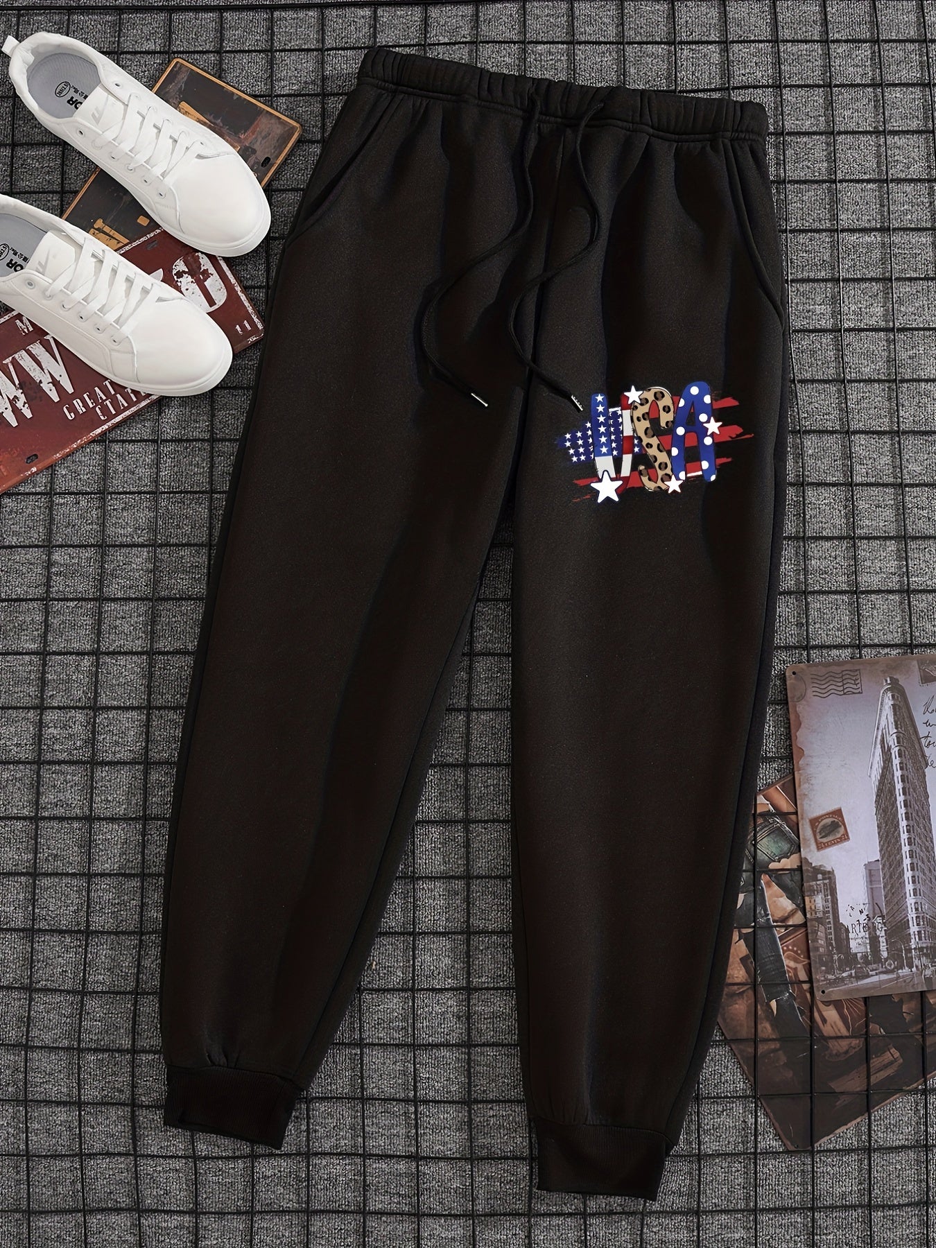 Men's Drawstring Sweatpants Loose Fit Joggers