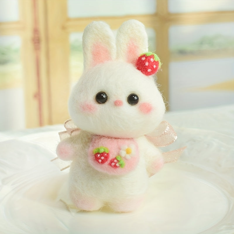 1pc Rabbit Wool Felt DIY Material Package Creative Gift Doll Decoration Pendant