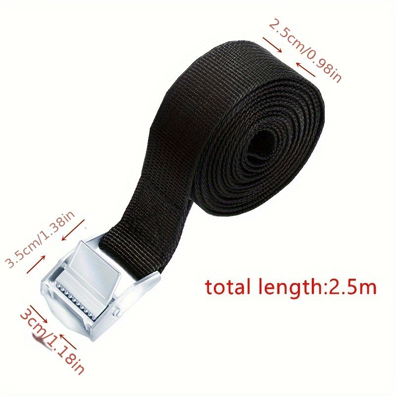 6pcs Zinc Alloy Press Buckle Straps Set 2.5m