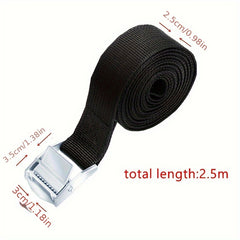 6pcs Zinc Alloy Press Buckle Straps Set 2.5m