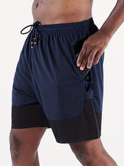 Men's Block Jersey Shorts - Comfy Drawstring Shorts For Athletics Basketball