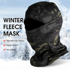Winter Plus Velvet Camouflage Balaclava Hat for Outdoor Activities