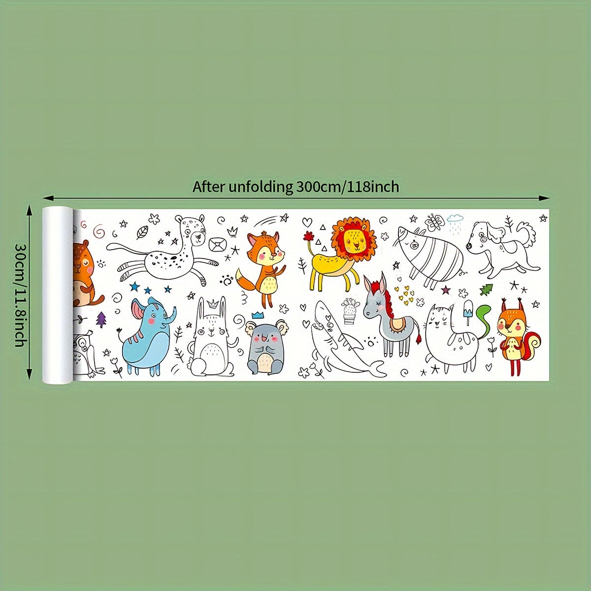 Creative Doodle & Painting Roll for Ages 3 Develop Creativity and Motor Skills