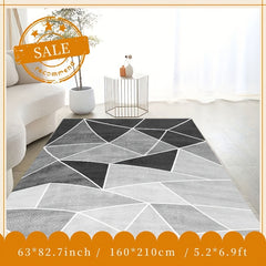 Large Modern Geometric Area Rug Soft Washable Waterproof Anti Slip Carpet