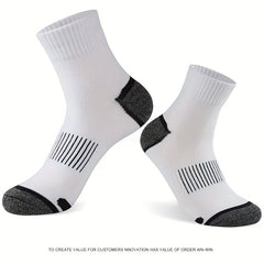 5 Pairs Men's Hiking Socks Moisture Wicking Soft Breathable
