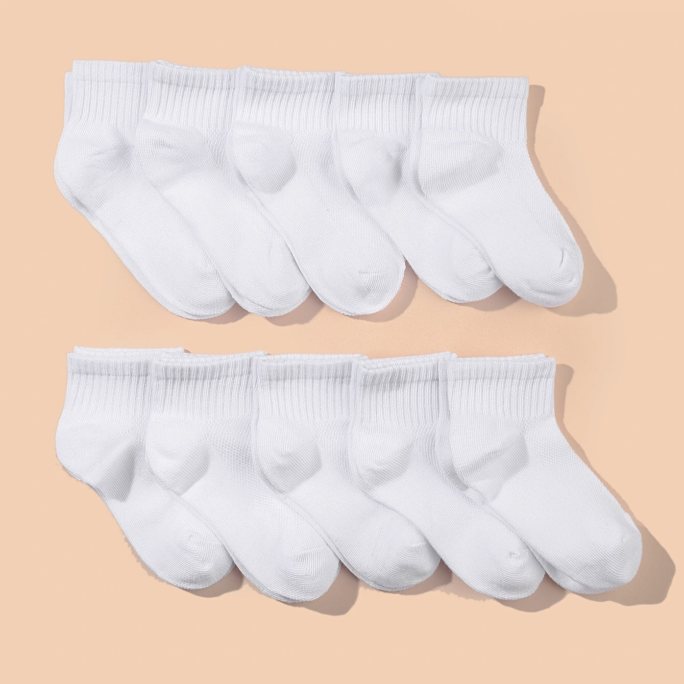 10 Pairs Unisex Daily Casual Short Socks For Boys And Girls