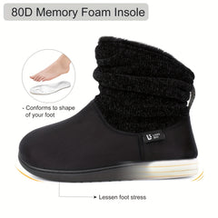 Women's Suede Winter Boots - Fluffy Faux Fur Lining