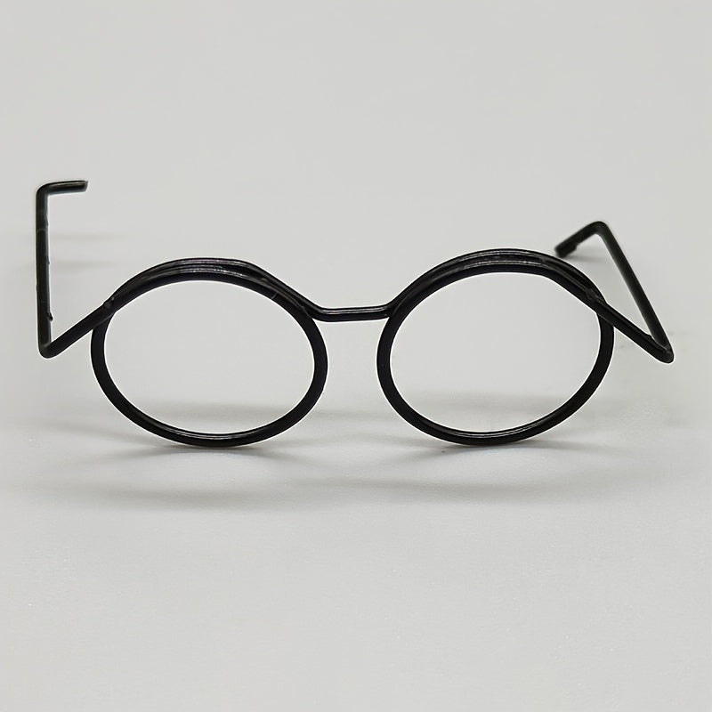 3pcs 36MM 25MM Doll Steel Wire Metal Glasses Headwear Accessories