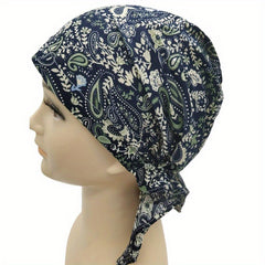 Paisley Print Bandana Casual Hijab Turban Cap Elastic Lightweight Beani