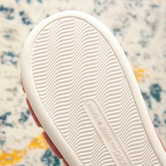 Women's Argyle Pattern Slippers Plush Lined Couple Shoes Comfortable Indoor