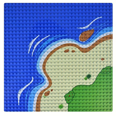 32x32 Small Dot Sea Island Baseplate Blocks City Street Road Base Plate