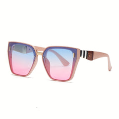 Men's Square Frame Driving Sunglasses + Leather Soft Bag