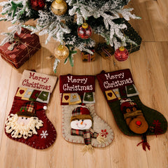 3D Old Man Christmas Stocking Hanging Ornament
