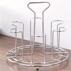 Metal Glass Cup Storage Rack Draining Drying Organizer Stand Bar for Mug Cups