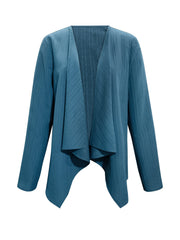 Solid Open Front Cardigan Long Sleeve Knit Outwear For Women