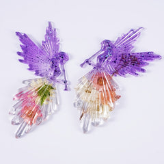 2PCS Christmas Resin Silicone Molds Fairy Angel Girls Ornaments Pendant
