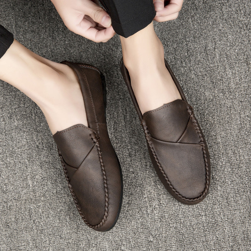 Men's Moc Toe Loafer Shoes Non Slip Slip On Driving Shoes