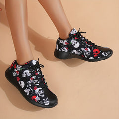 Halloween Skull Pattern High Top Running Shoes