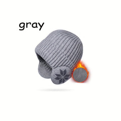 Fashionable Sport Windproof Knit Thickened Beanie Hat Autumn Winter Warm Ski Col