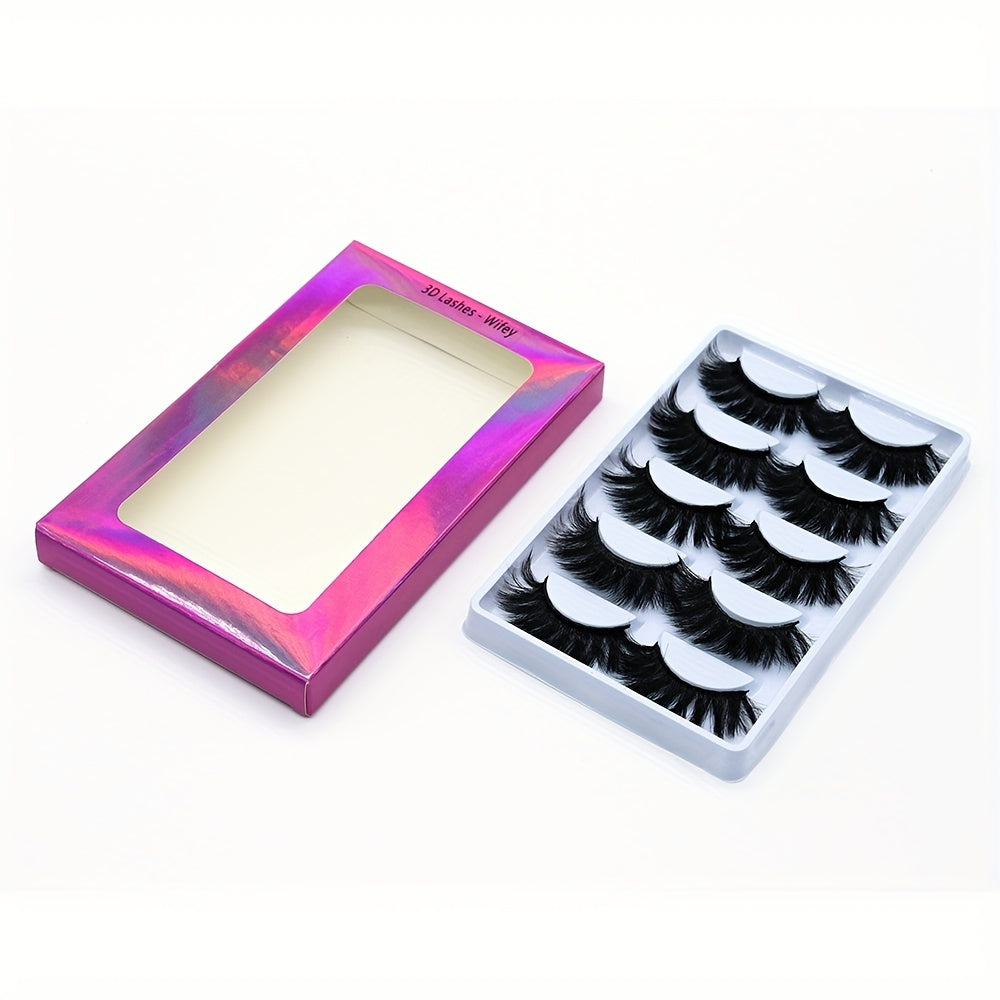 5 Pairs Strip Mink Lashes Extensions Natural Reusable False Eyelashes