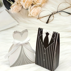 4pcs Wedding Dress Gift Boxes Candy Gift Boxes Party Wedding Decoration
