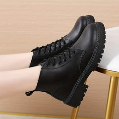 Women's Platform Lace Up Bootie Shoes
