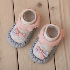 Cute Bow Bottom Ankle Socks for Baby Girls