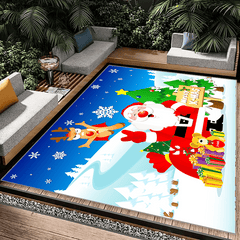 Christmas Carpet Waterproof Anti-Fouling Anti-Slip Washable Farmhouse Dwarf