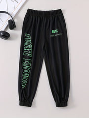 Boy's Funky Graphic Print Jogging Pants for Spring Autumn