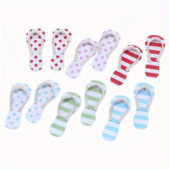2pcs Dollhouse Flip Flops Set for Beach Scene, ABS Material