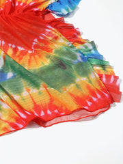 Rainbow Tie Dye Cover Up For Girls - Summer Beach Vacation Gift