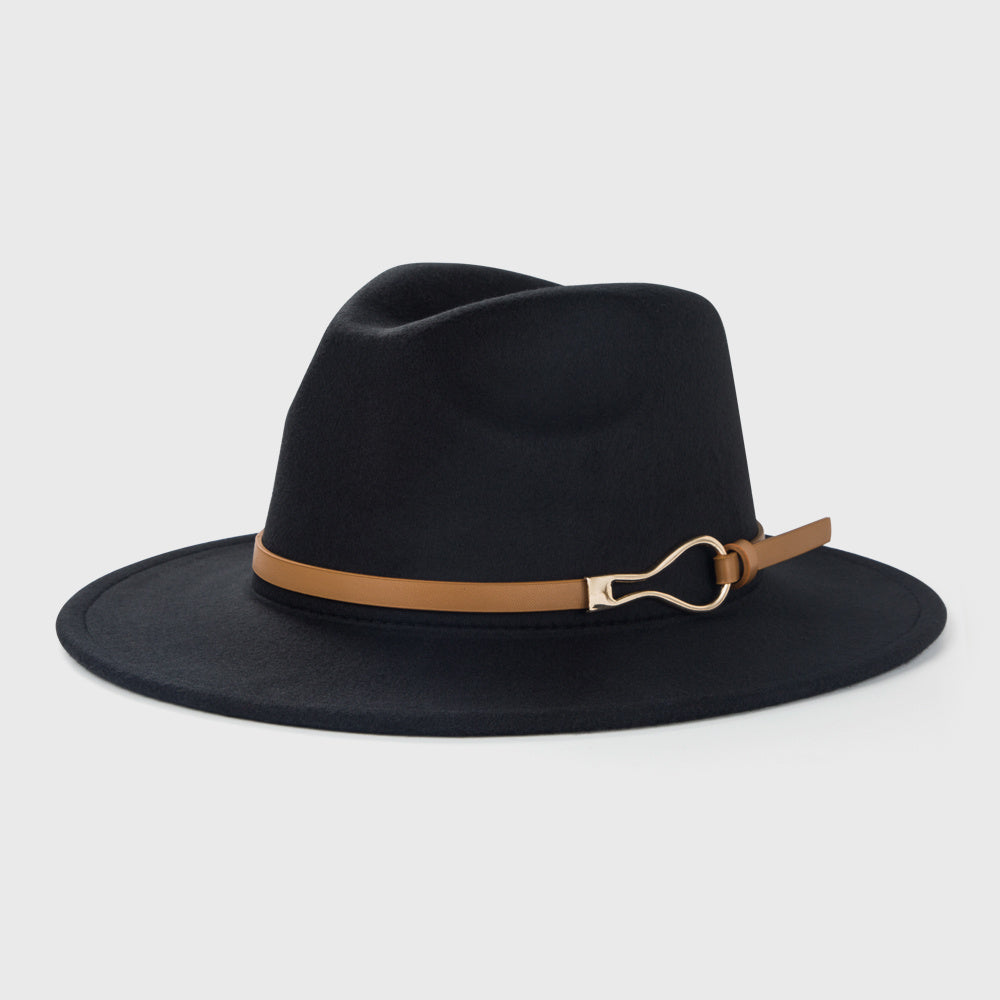 Monochrome Belt Accessory Jazz Hat