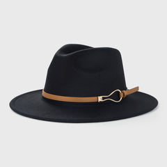 Monochrome Belt Accessory Jazz Hat